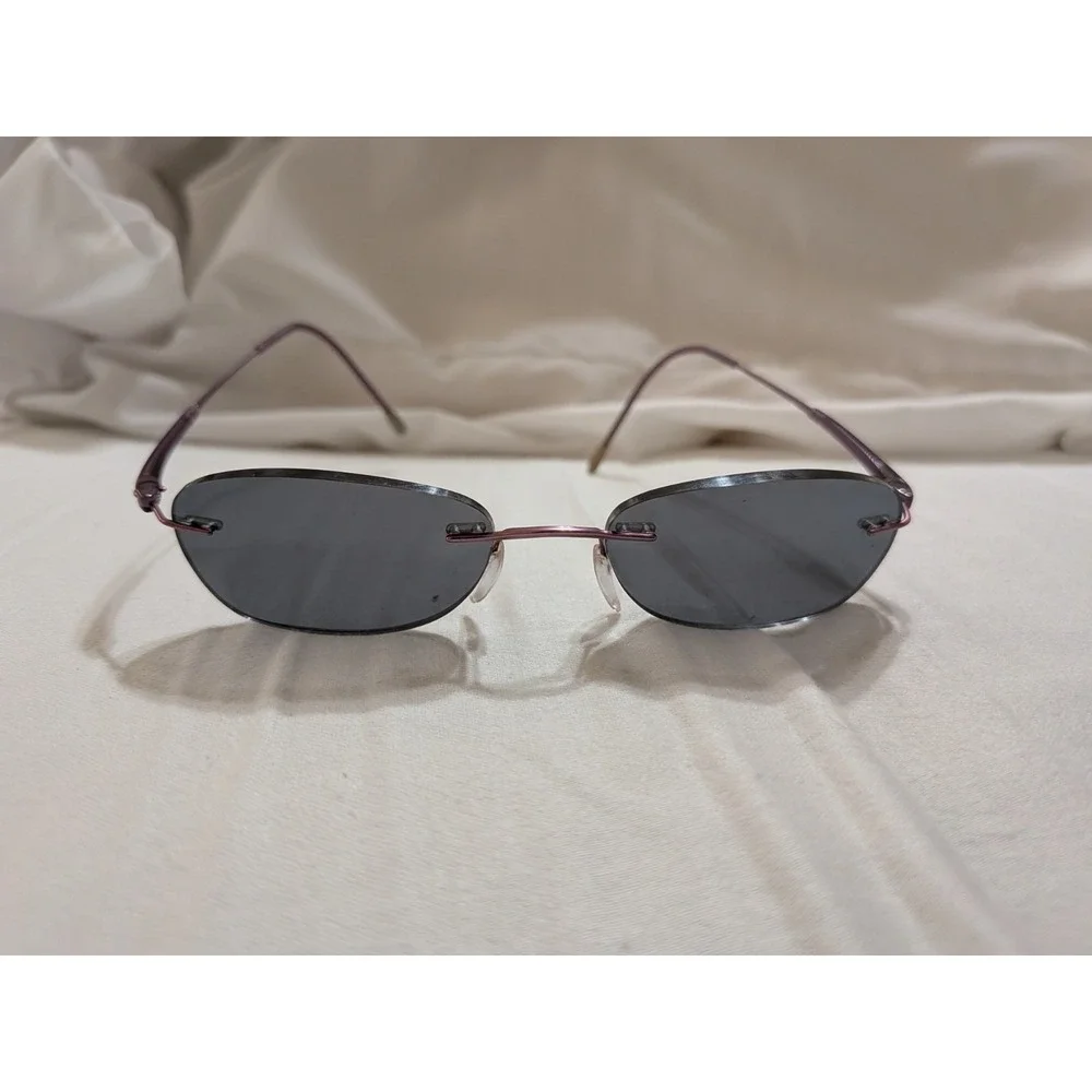 Silhouette 7710 40 6058 Titanium Purple Rimless Eyeglasses Frames 17 135 Austria